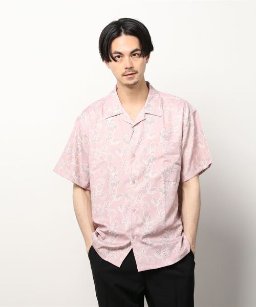 シャツ ブラウス メンズ Oversize Drop shoulder Patterned shirt/オーバーサイズ ドロップショルダー 総柄 半袖｜zozo｜26