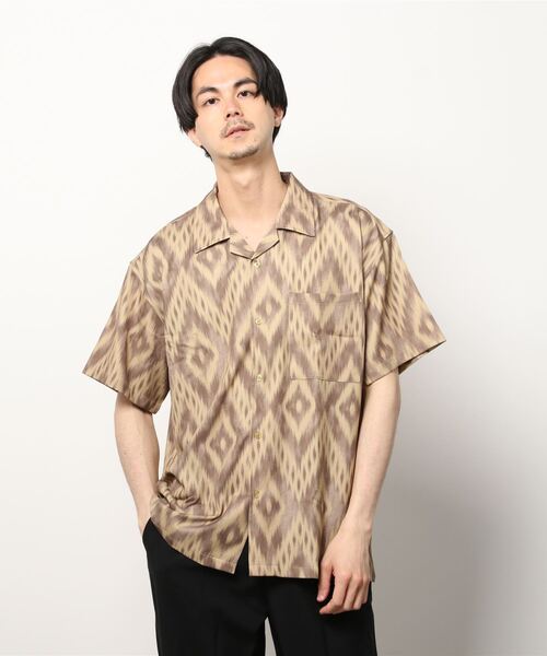 シャツ ブラウス メンズ Oversize Drop shoulder Patterned shirt/オーバーサイズ ドロップショルダー 総柄 半袖｜zozo｜28