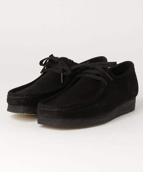 Clarks（クラークス） スニーカー Wallabee Black Suede メンズ