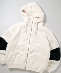 コート ジャケット 両面シャギーフリース BIGシルエット ZIPパーカー