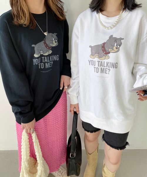 トレーナー スウェット 「公式」トムとジェリー　MLE「TOM and JERRY」　クルーネックスウェットシャツ　ジェリー レディース メンズ トレーナー スウェット 「公式」トムとジェリー MLE「TOM and