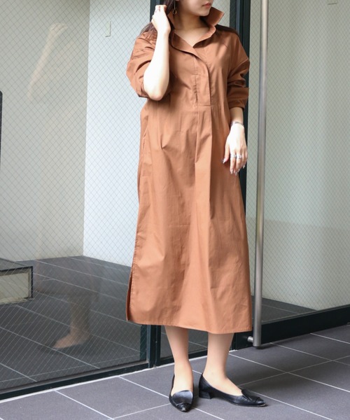 a lot of love シャツワンピース リボンベルト付きオーバーシャツ