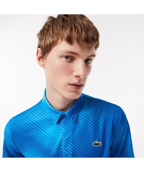 最大15%OFFクーポン LACOSTE グラデーションプリントウルトラドライ ポロシャツ メンズウェア