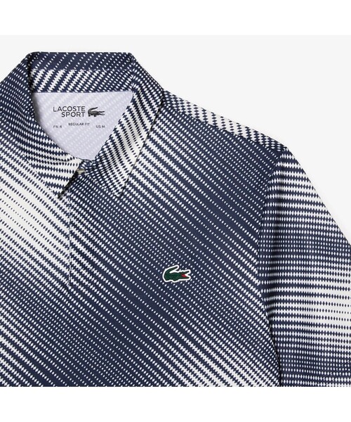 LACOSTE ポロシャツ グラデーションプリントウルトラドライ