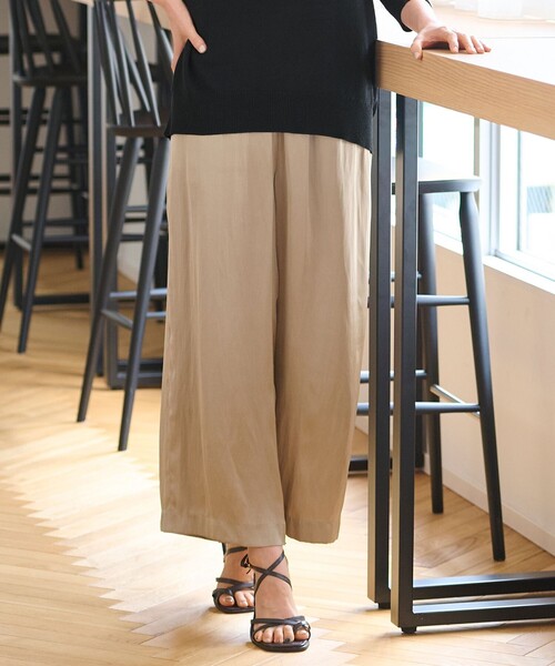 自由区 パンツ 「WEB限定・ウエストゴム・長さ調整可・洗える