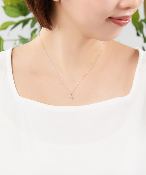 va vendome aoyama ネックレス K10ホワイトゴールド ホワイトトパーズ