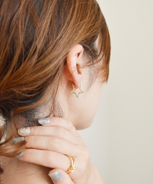 【ちーころさん専用】STAR JEWELRY 星型 フープ ピアス セット ちーころさん専用】STAR JEWELRY 星型 フープ ピアス セット