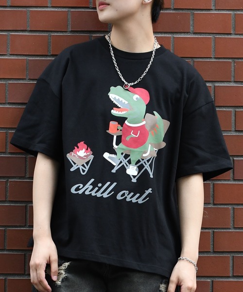 Starting Over tシャツ dinosaur print T-shirt/オーバーサイズ
