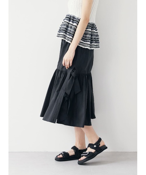COEL（コエル） スカート サイドリボンスリットスカート : ZOZOTOWN