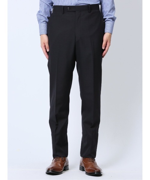 タカキュー（TAKA−Q）/【ウール混 パンツウォッシャブル】タカキュー 2ボタン2ピース ビジネスセットアップスーツ 無地黒 TAKA-Q（タカキュー） セットアップ 「ウール混 パンツウォッシャブル