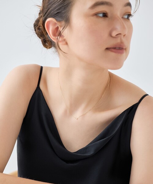 ete ネックレス 「レイヤー」 K18YG ダイヤモンド レディース