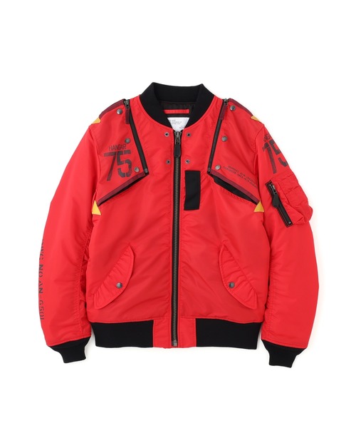 【AVIREX】レディースMA1ジャケット AVIREX ma1 ma-1 STENCIL JKT-HAT IN THE RING MA1 メンズ