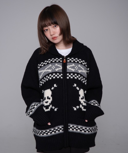 MAHAGRID ニット セーター 「mahagrid/マハグリッド」 SKULL