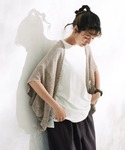 カーディガン スカシカーデ レディースの詳細画像3