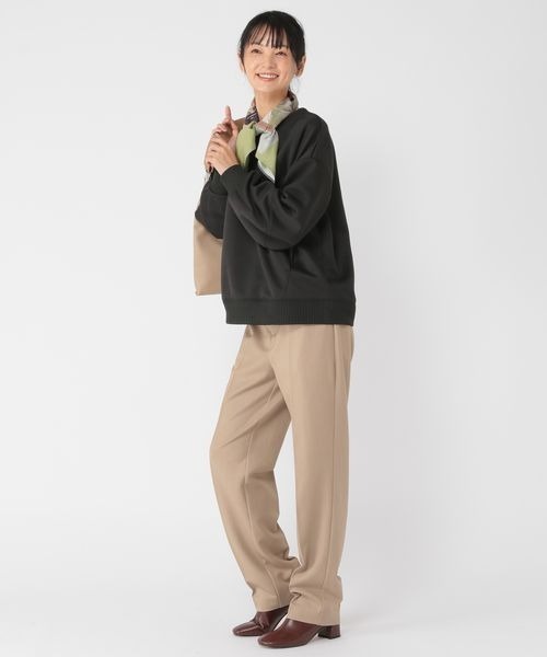 新品 suadeo スアデオ　オフネック　ゆる スウェット　シンプル　トレーナー studio CLIP トレーナー スウェット 「ウタオ」軽量ボンディング