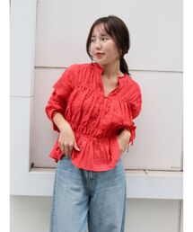 Ungrid（アングリッド） ブラウス シャツ カットワークレースコンビ