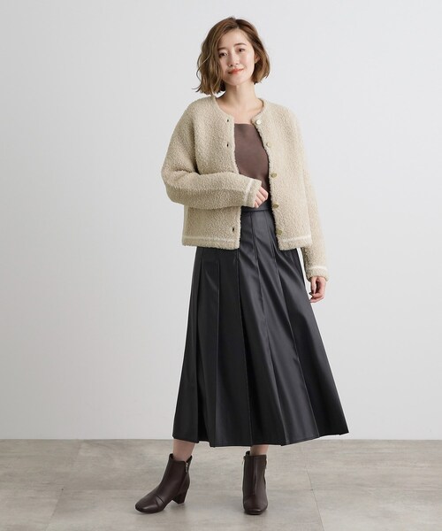 grove（グローブ） カーディガン ブークレニットジャケット レディース