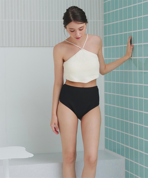 SEA DRESS（シードレス） 水着 Xホルターネックニットビキニ/水着