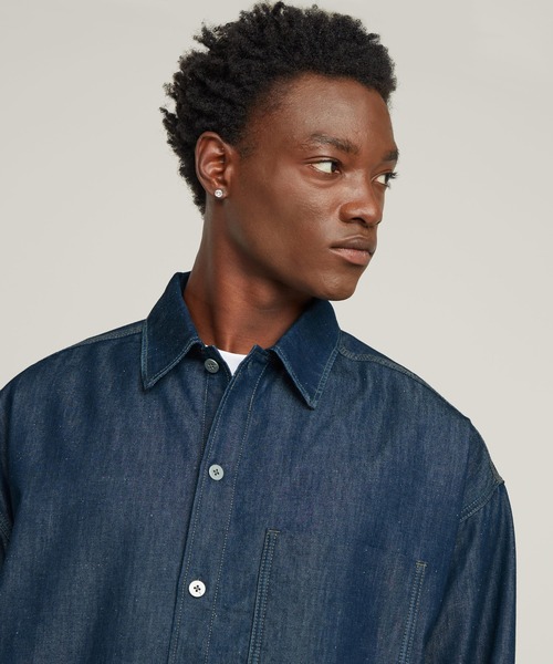 G-STAR RAW シャツ LONG POCKET BOXY FIT SHIRT/ロングポケット