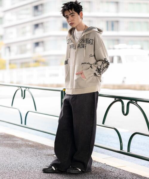 WEGO（ウィゴー） カーディガン WEGO/ジャガードグラフィックニットZIP