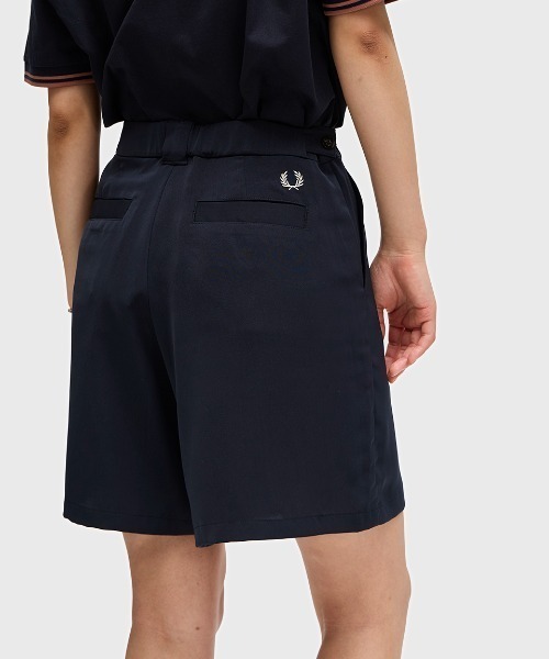 FREDPERRY☆ウィメンズ プリーツショートパンツ FRED PERRY スウェットパンツ ジャージ Pleated Shorts