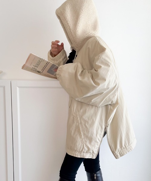 「Java」 ブルゾン LARGE モカ レディース_画像4