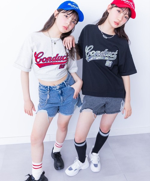 パンツ ダメージデニムショートパンツ キッズ 子供服 女の子 | repipi armario | 17