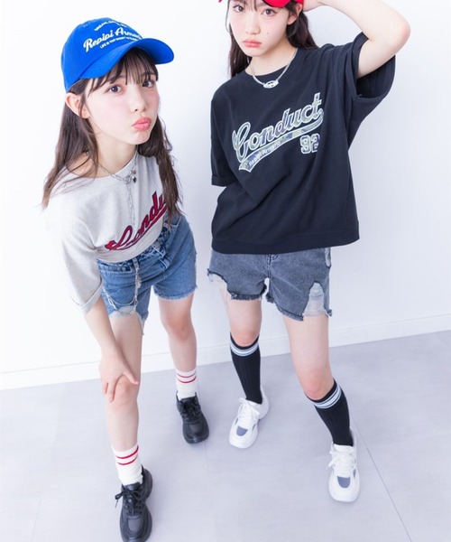 パンツ ダメージデニムショートパンツ キッズ 子供服 女の子 | repipi armario | 19