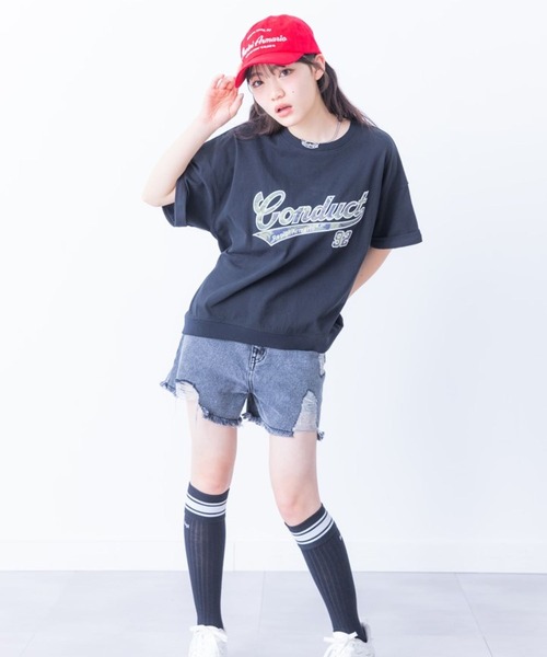 パンツ ダメージデニムショートパンツ キッズ 子供服 女の子 | repipi armario | 20