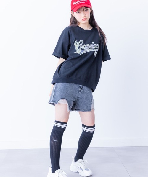パンツ ダメージデニムショートパンツ キッズ 子供服 女の子 | repipi armario | 23