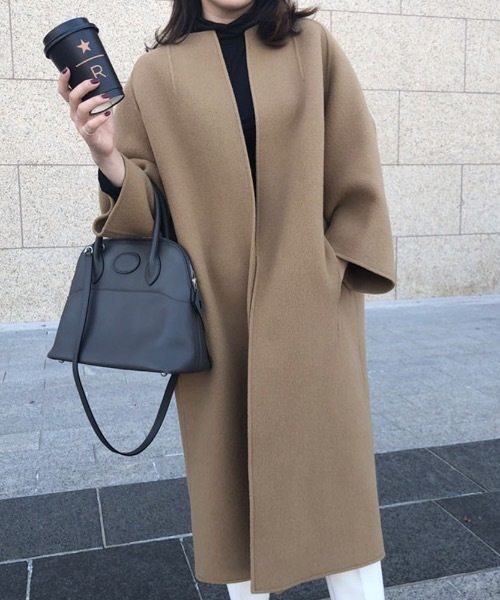 「sakishimatokyo」 ノーカラーコート FREE ブラック レディース_画像6