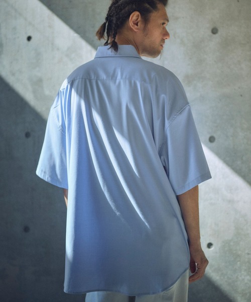 ブラウス シャツ 「ADAMPATEK/アダムパテック」ap embroidery short sleeve shirt/刺繍入りルーズ半袖シャツ レ ADAMPATEK/アダムパテック】ap embroidery short sleeve shirt