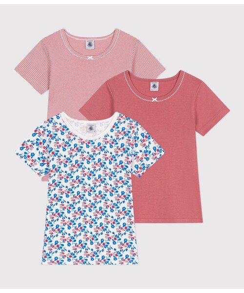 PETIT BATEAU（プチバトー） 肌着 半袖Tシャツ3枚組 キッズ 子供