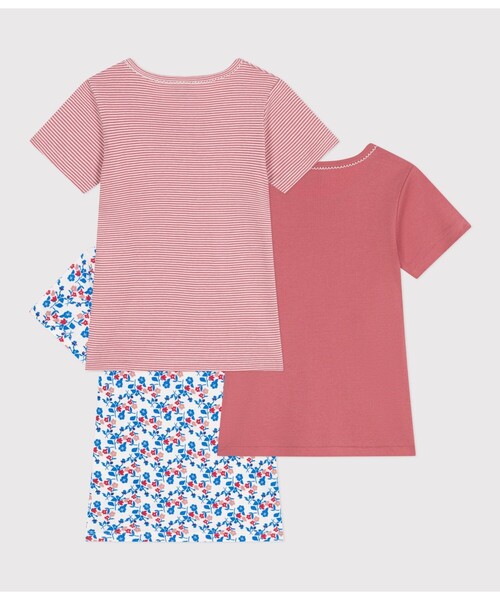 【5歳/110cm】プチバトー☆半袖Tシャツ3枚セット PETIT BATEAU（プチバトー） 肌着 半袖Tシャツ3枚組 キッズ 子供