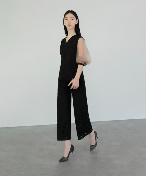 Leja パンツドレス 「LEJA」2WAYシアースリーブ花柄パンツドレス