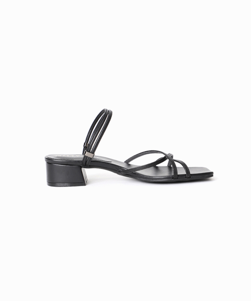 LE TALON スポーツサンダル〈black〉 LE TALON サンダル 「追加」3.5cmスクエア2WAYサンダル