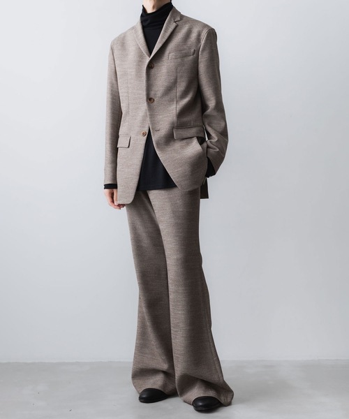 ATO（アトウ） スラックス SLUB TWEED FLAIR PANTS メンズ : ZOZOTOWN