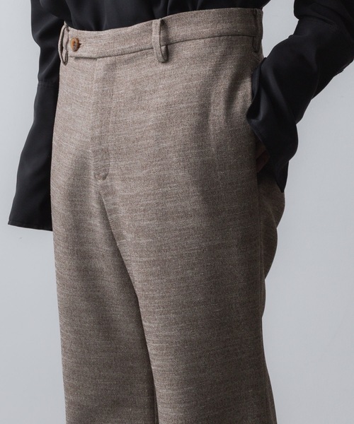 ATO（アトウ） スラックス SLUB TWEED FLAIR PANTS メンズ : ZOZOTOWN