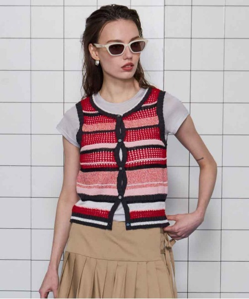 MAISON SPECIAL ダークグレー ベスト MAISON SPECIAL ベスト ジレ Halter Neck Linen Vest