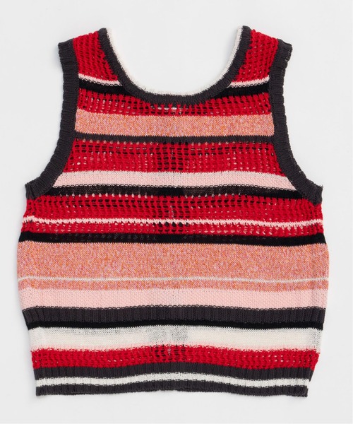 MAISON SPECIAL ベスト ジレ 2way Multi Border Tank Top/2WAY