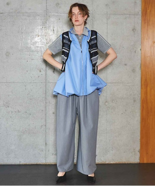 MAISON SPECIAL 肩パット付ベスト MAISON SPECIAL ベスト ジレ Halter Neck Linen Vest