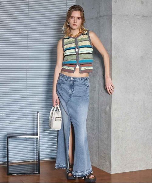 ベスト ジレ 2way Multi Border Tank Top/2WAYマルチボーダータンクトップ「MAISON SPECIAL/メゾンスペシャル MAISON SPECIAL ベスト ジレ 2way Multi Border Tank Top/2WAY