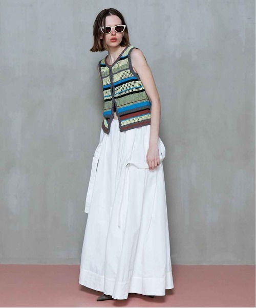 MAISON SPECIAL ベスト ジレ 2way Multi Border Tank Top/2WAY