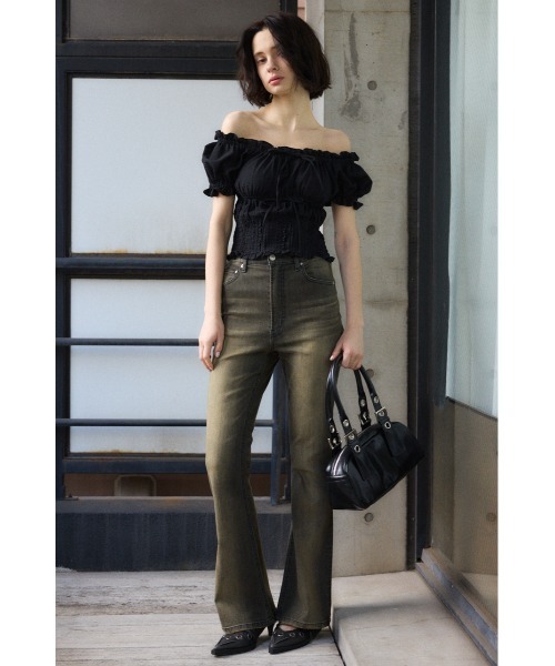 SLY ジーンズ デニム デニムパンツ HW FLARE PT WITH ROICA(R)EF