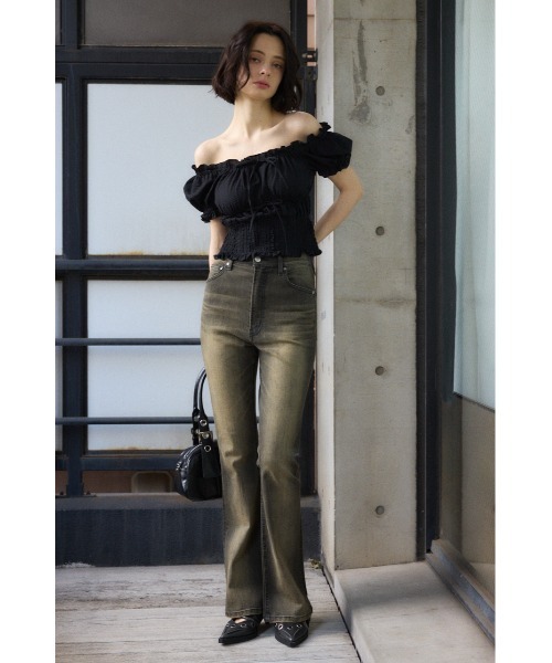 SLY ジーンズ デニム デニムパンツ HW FLARE PT WITH ROICA(R)EF