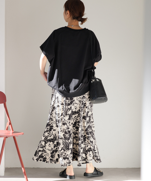 relume コントラストフラワープリントスカート JOURNAL STANDARD relume スカート 「追加」コントラスト