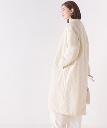 「OMNES」 ノーカラーコート FREE アイボリー レディースの画像3