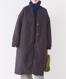 「OMNES」 ノーカラーコート FREE アイボリー レディースの画像7