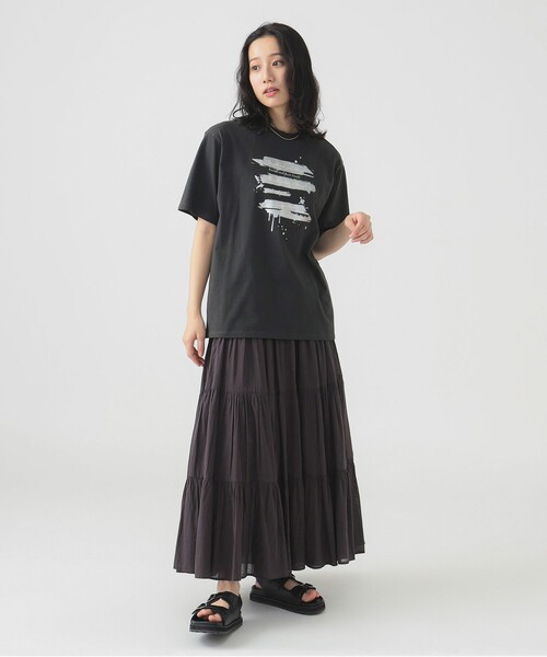 B：MING by BEAMS tシャツ 箔プリント レターロゴ Tシャツ