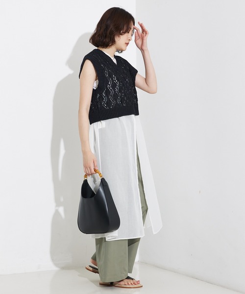 ブラウス シャツ ソフトオーガンジーロングブラウス/夏服/シアーシャツ レディース qualite ブラウス シャツ ソフトオーガンジーロングブラウス